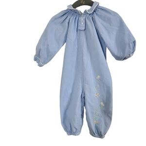 Nursery Rhythm Baby Boy Blue Corduroy Romper Size 9 Months